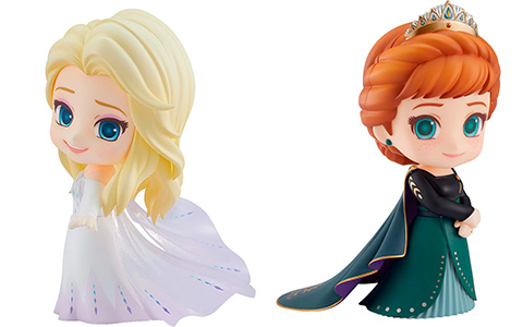 Frozen 2 Nendoroid Queen Elsa and Anna figures in their epilogue dresses