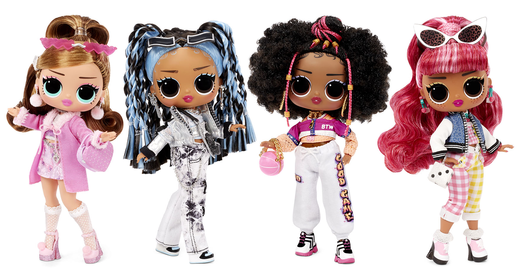 LOL Surprise Tweens dolls: Cherry B.B, Hoops Cutie, Freshest and Fancy