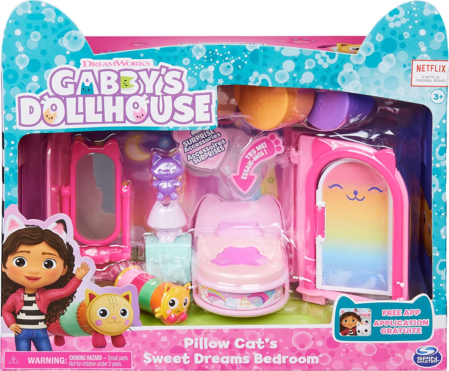 Dreamworks Netflix Gabby's Dollhouse Kitty Karaoke Figure Set with DJ Catnip NEW