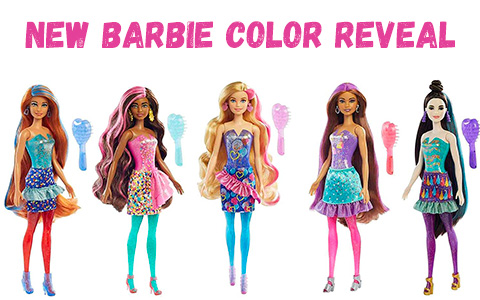 New Barbie Color Reveal party-themed dolls