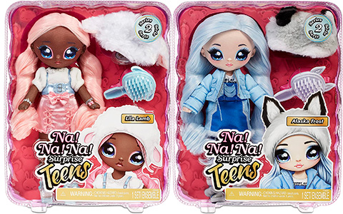 Na Na Na Surprise Teens series 2 dolls: Alaska Frost, Amelia Outback, Gretchen Stripes, Lila Lamb and Parker Scorch