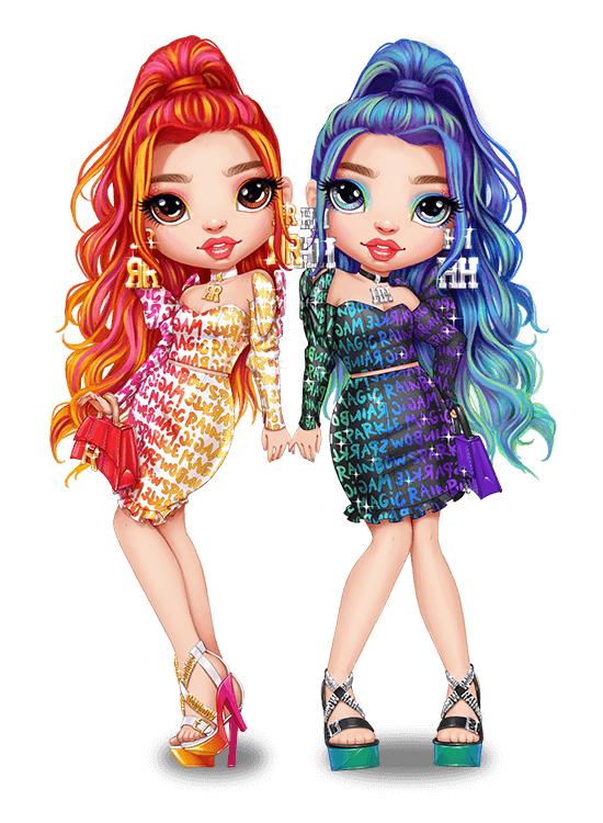 Rainbow High Twins dolls art