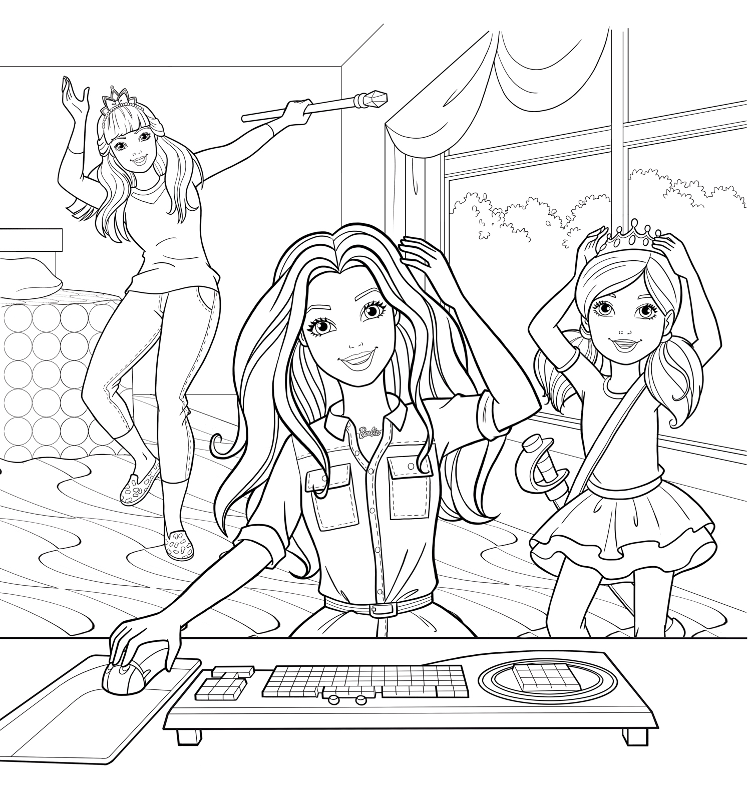 Barbie dreamhouse online coloring