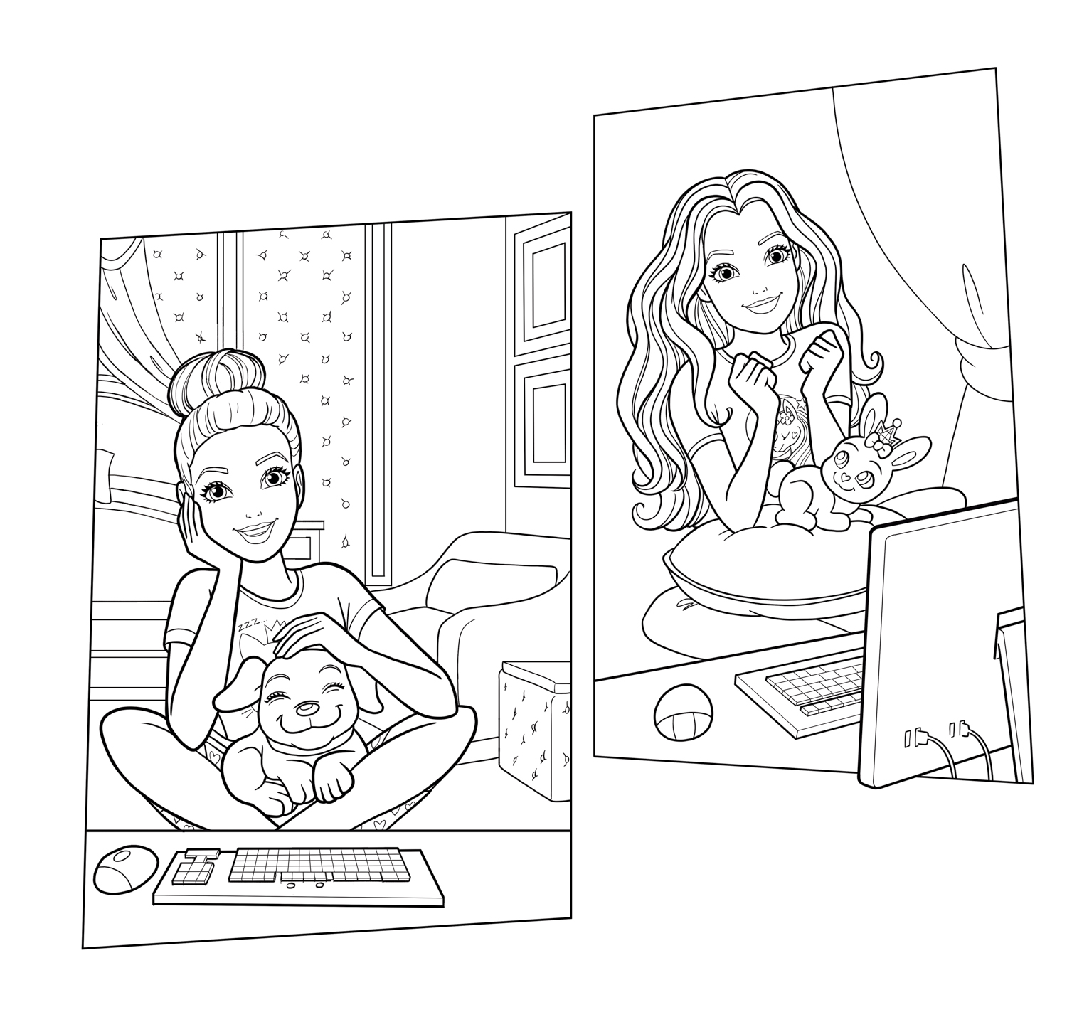 barbie princess coloring pages games