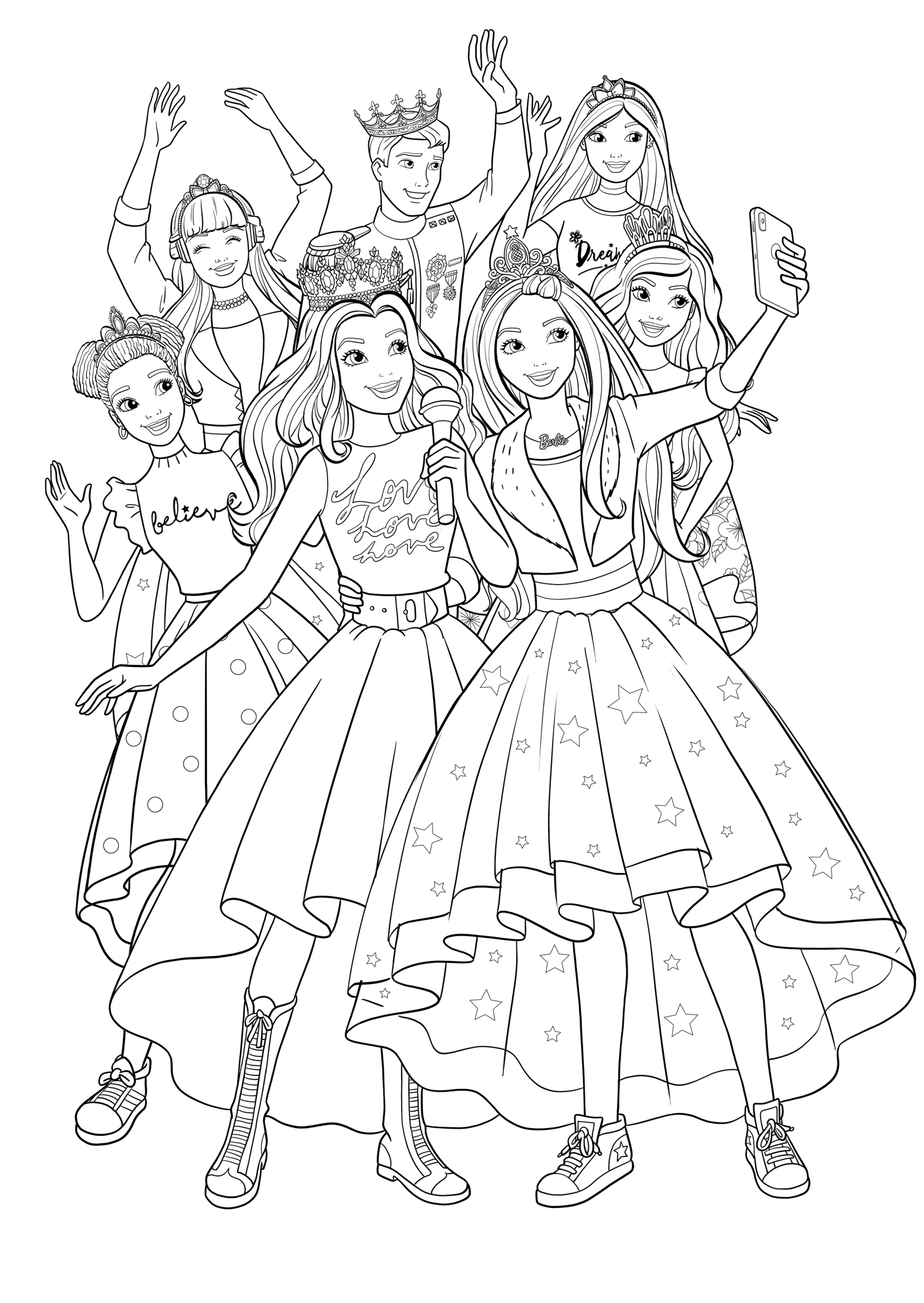 barbie princess coloring pages games