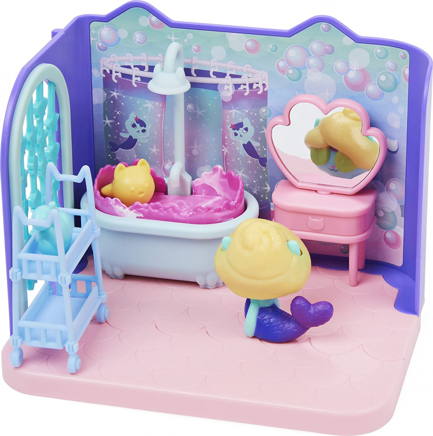 Primp and Pamper Bathroom with Mercat Figure