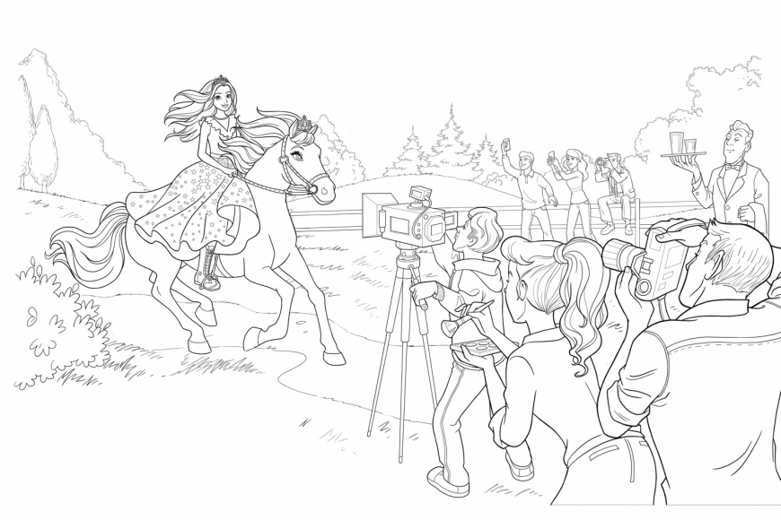 Barbie Princess Adventure coloring page free for print