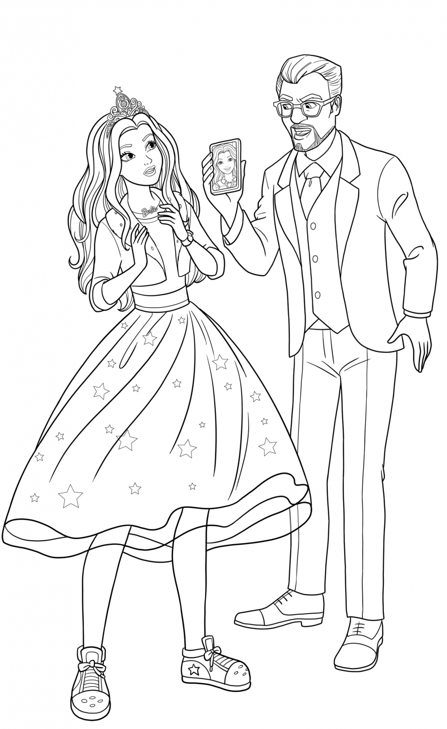 Barbie Princess Adventure coloring page free for print