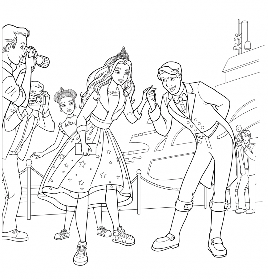 Barbie Princess Adventure coloring page free for print