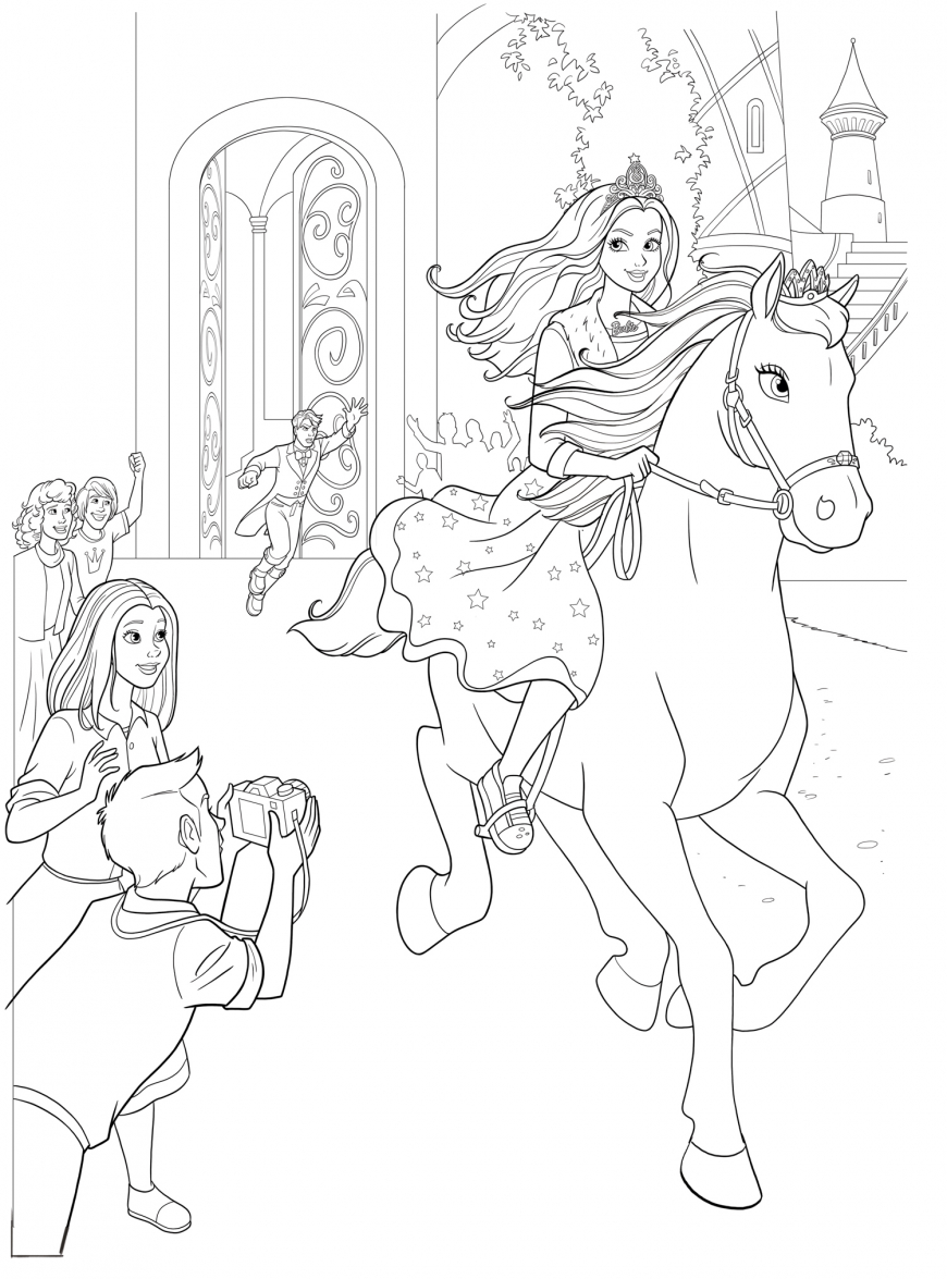 Barbie Princess Adventure coloring page free for print