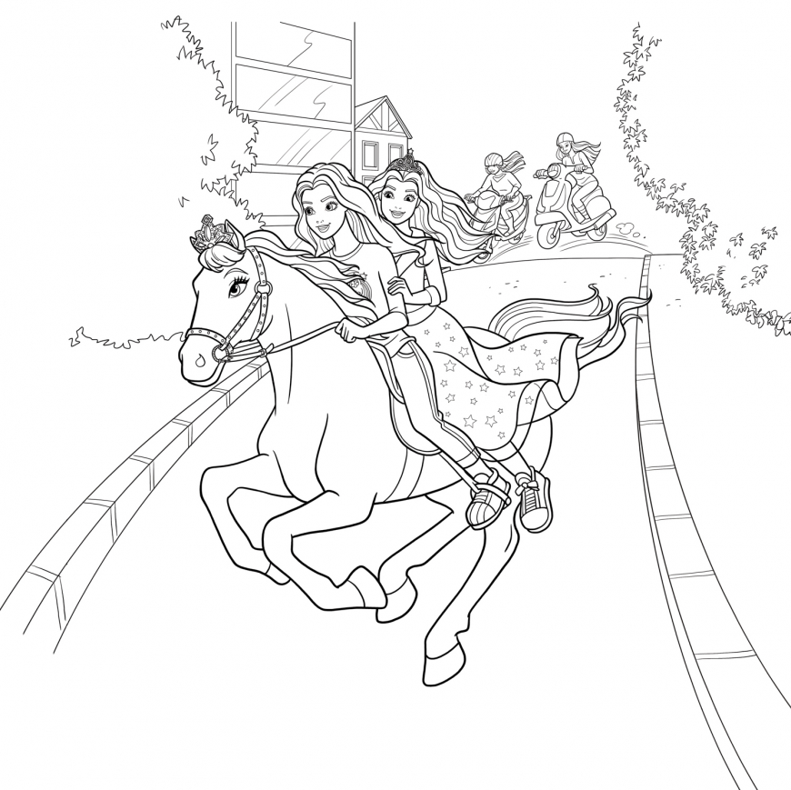 Barbie Princess Adventure coloring page free for print