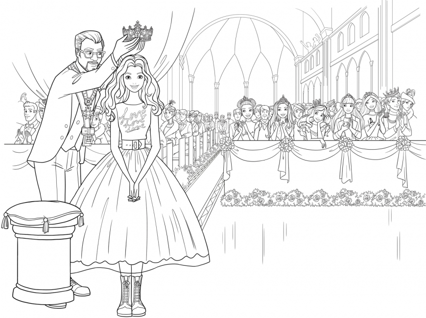 Barbie Princess Adventure coloring page free for print