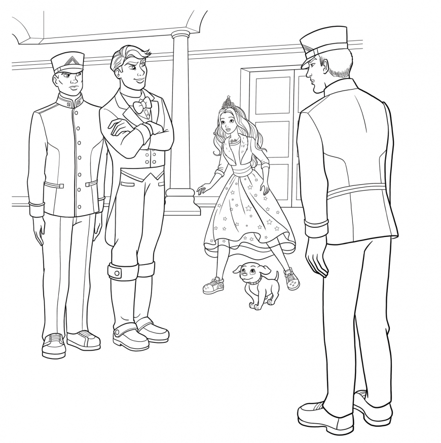 Barbie Princess Adventure coloring page free for print