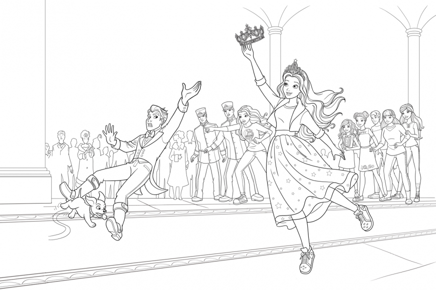 Barbie Princess Adventure coloring page free for print