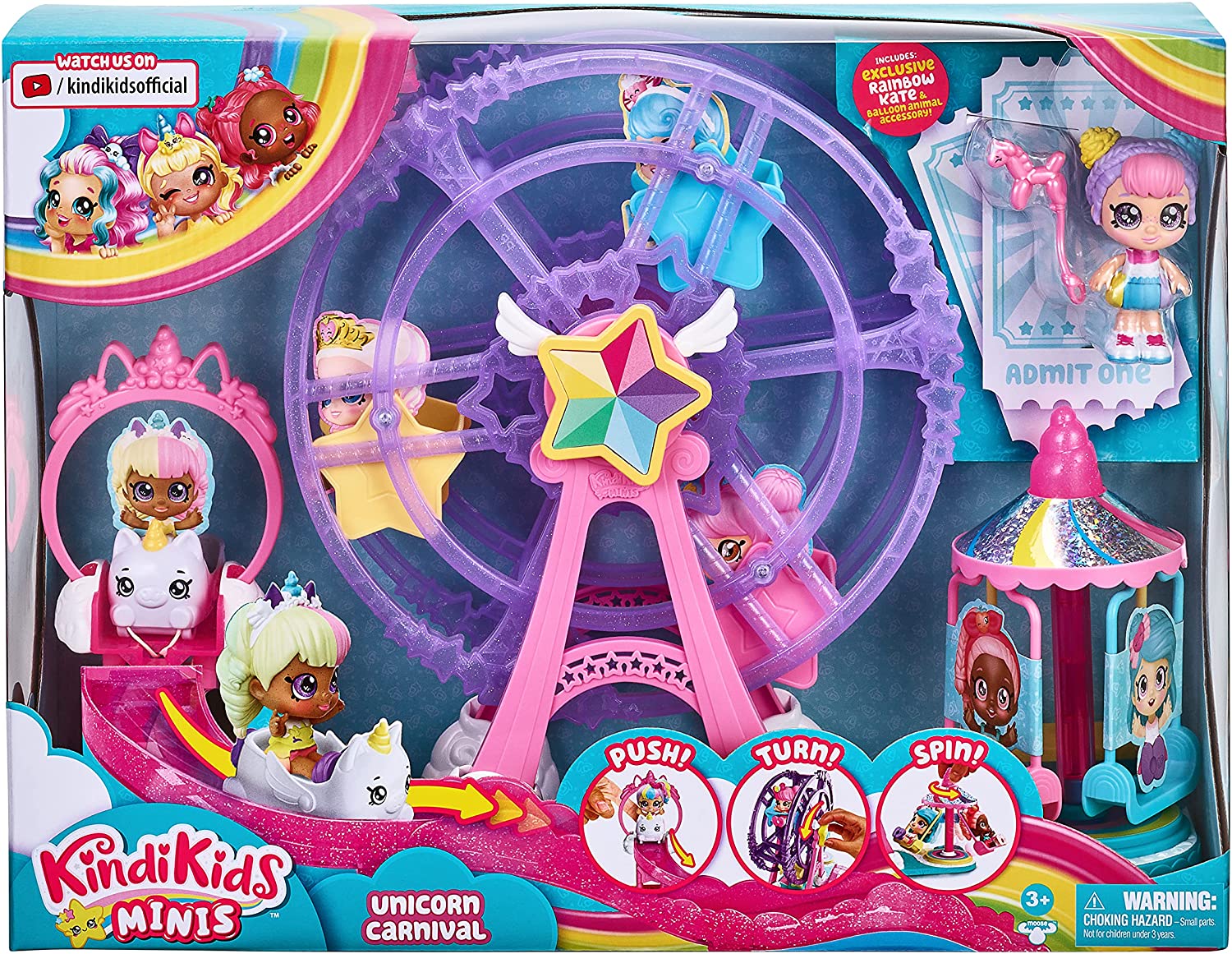 Kindi Kids Unicorn Ambulance Playset Doll Accessories Children's Pretend-Play 