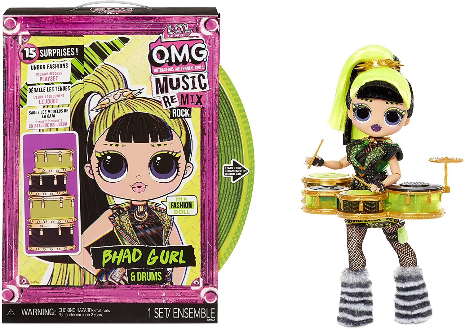 LOL OMG Music Remix Rock single release dolls: Metal Chick, Bhad Gurl