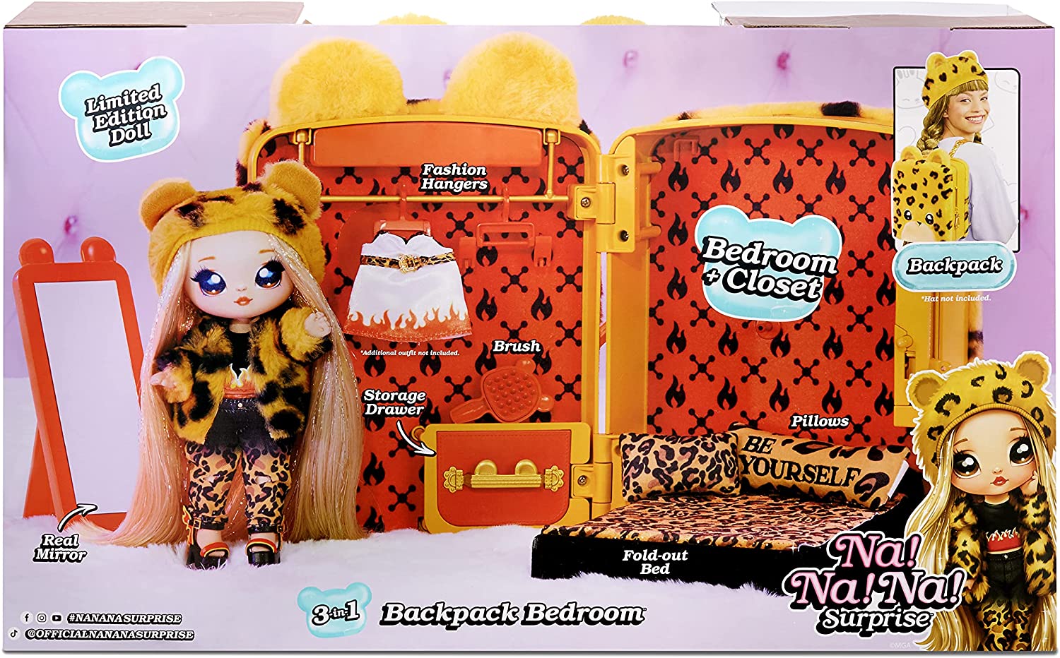 Na Na Na Surprise new 3 in 1 Backpack Bedroom playsets Sarah