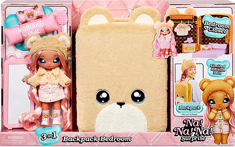 Na Na Na Surprise new 3 in 1 Backpack Bedroom playsets: Sarah Snuggles and Jenell Jaguar