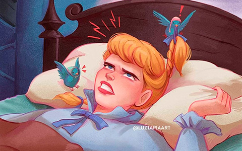 Grumpy Disney Princesses from Luz Tapia Art