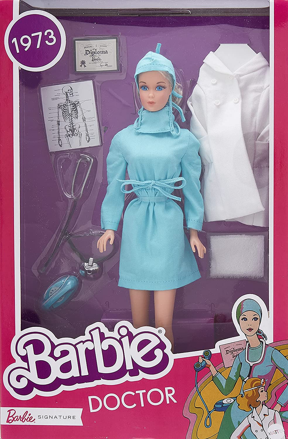 Barbie Signature Doctor 1973 doll reproduction -