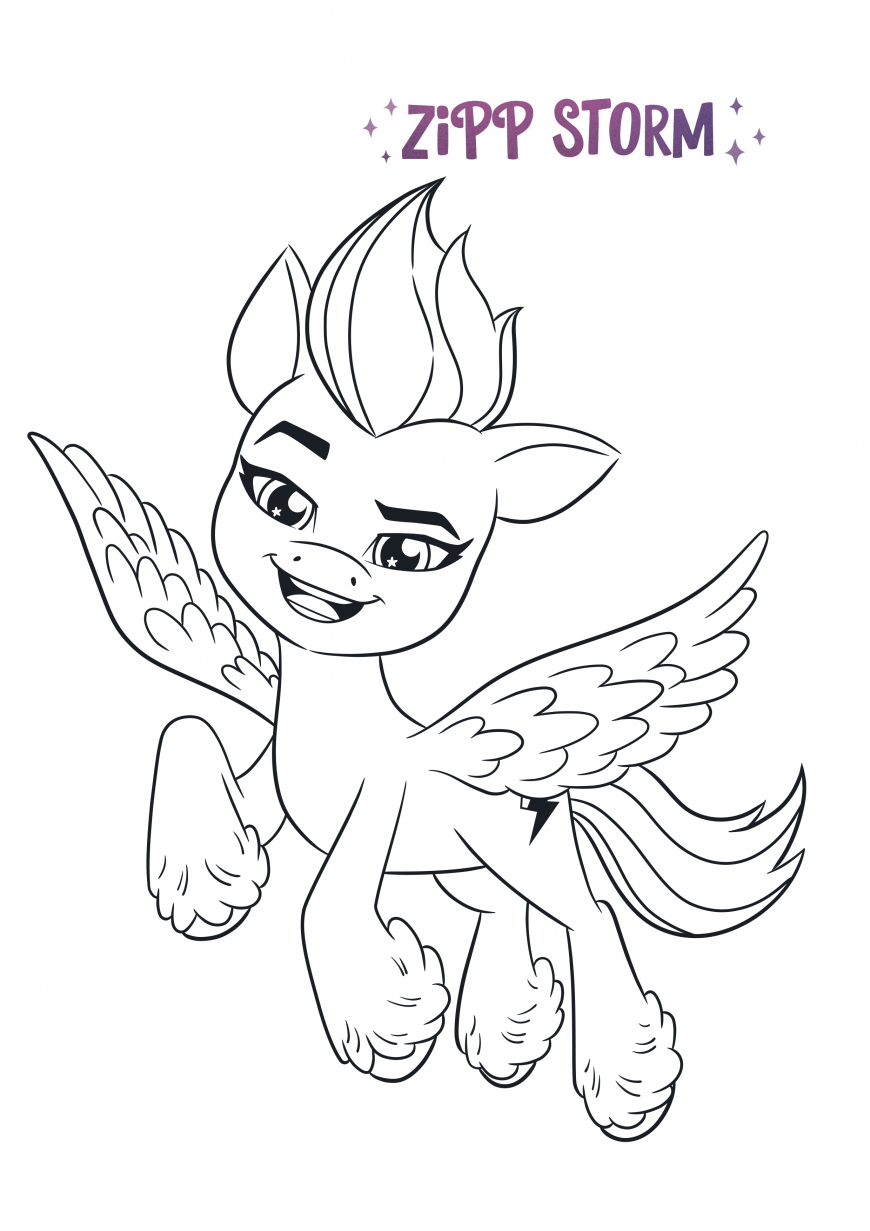 My Little Pony: A New Generation movie coloring page Zipp Storm