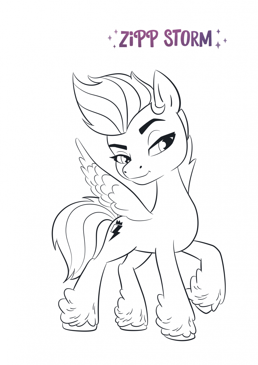 My Little Pony: A New Generation movie coloring page Zipp Storm