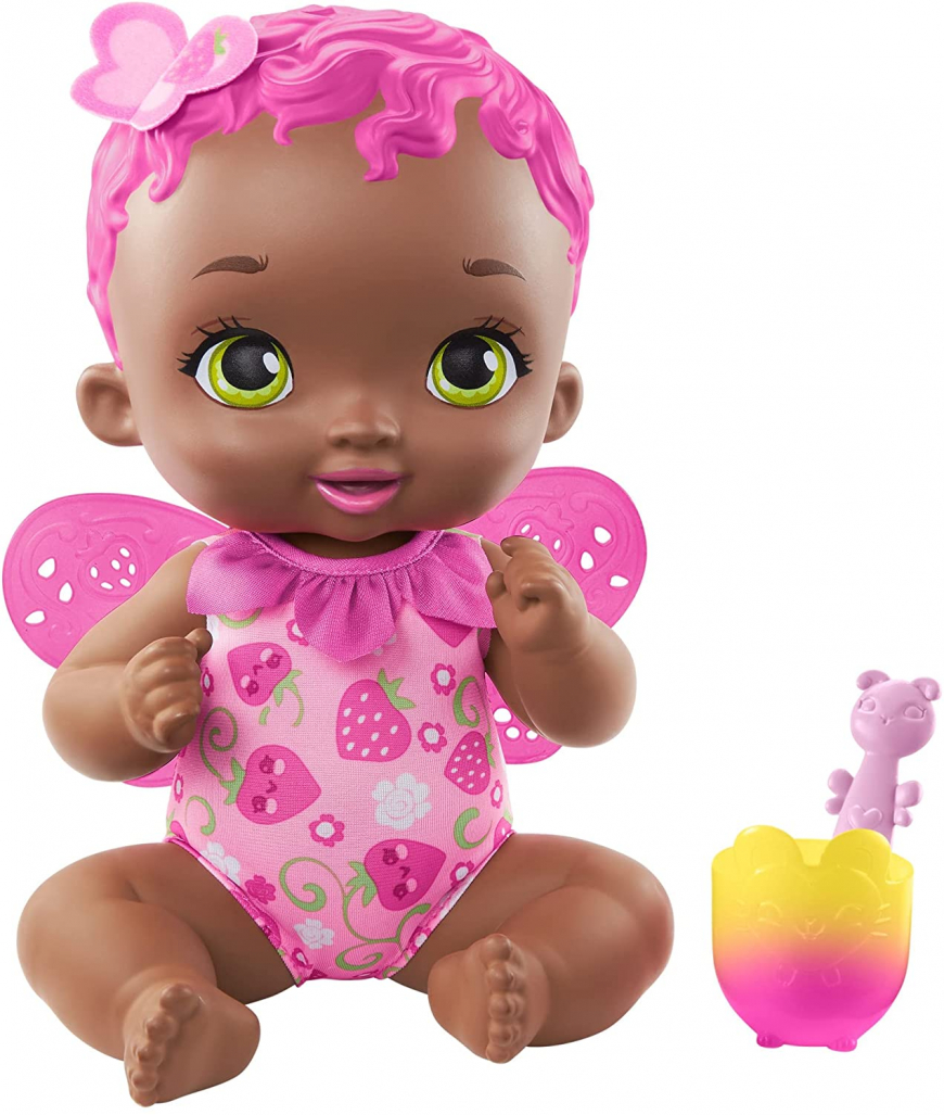 My Garden Baby Berry Hungry Baby Butterfly Doll pink Strawberry-Scented