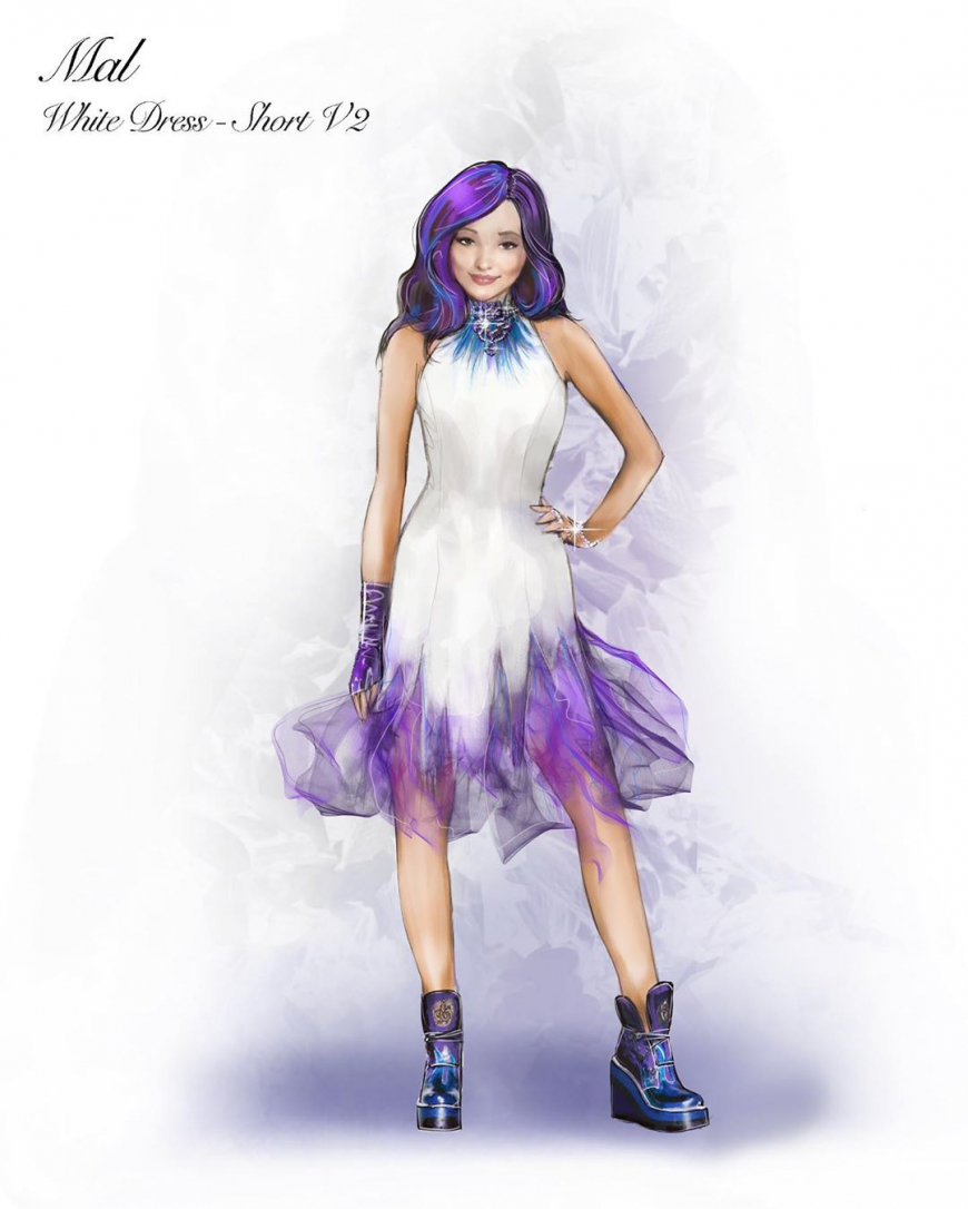 Disney Descendants Mal's wedding dress concept art
