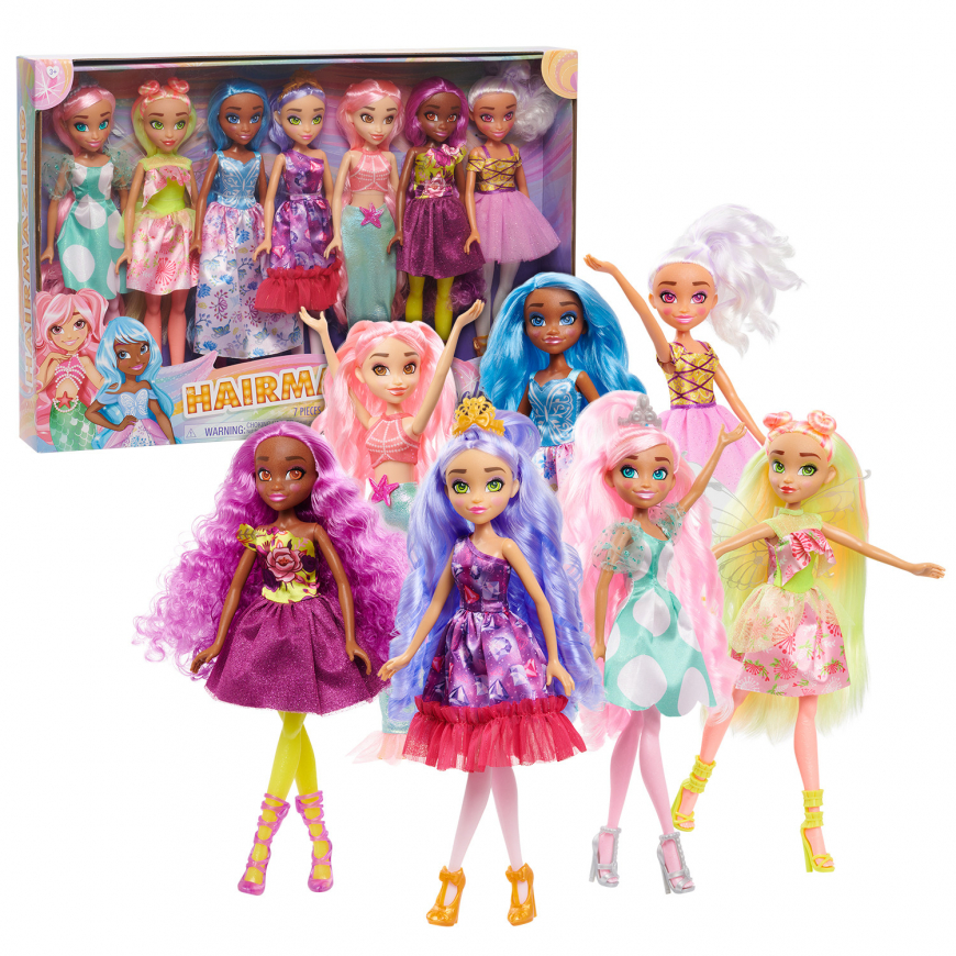 Hairmazing 7-Pack enchanted Fashion Dolls set