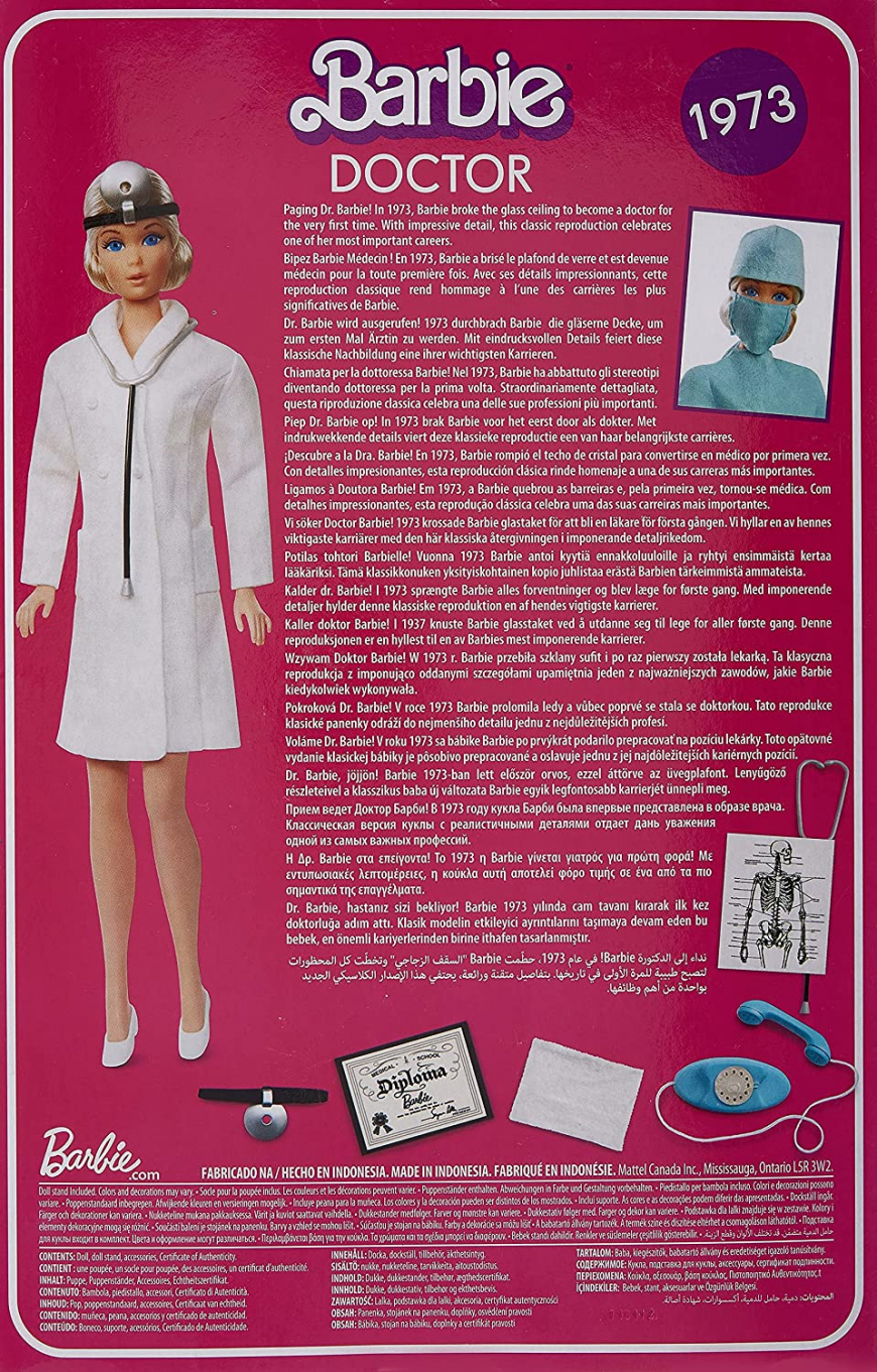 Barbie Signature Doctor 1973 doll reproduction