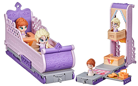 Disney Frozen 2 Twirlabouts Picnic Playset Sled-to-Castle with Elsa and Anna and more