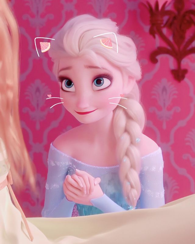 Disney Frozen Elsa And Anna Super Cute Cat Style Profile Pictures