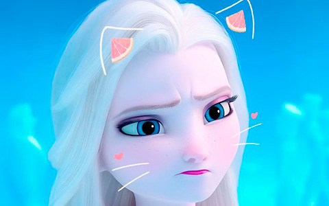 Disney Frozen Elsa and Anna super cute "cat style" profile pictures