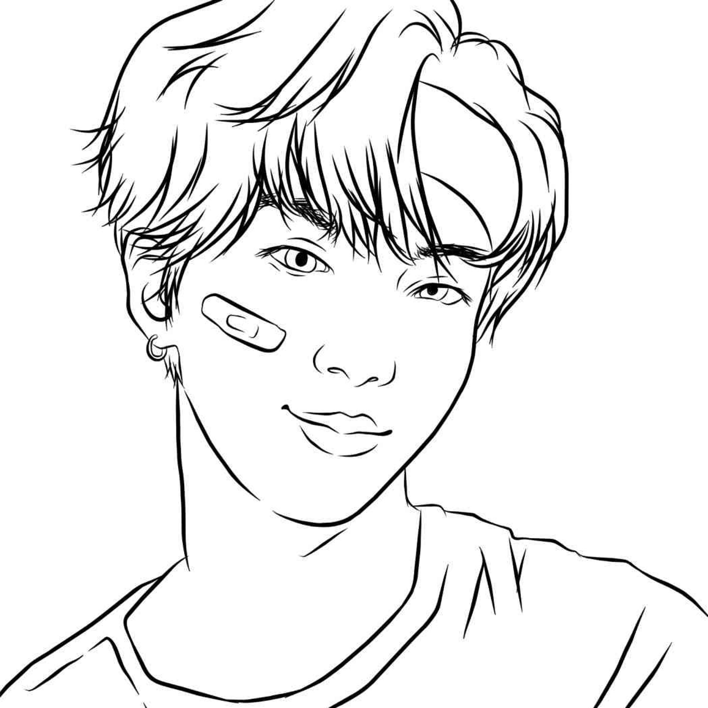 BTS Coloring Pages For Kids