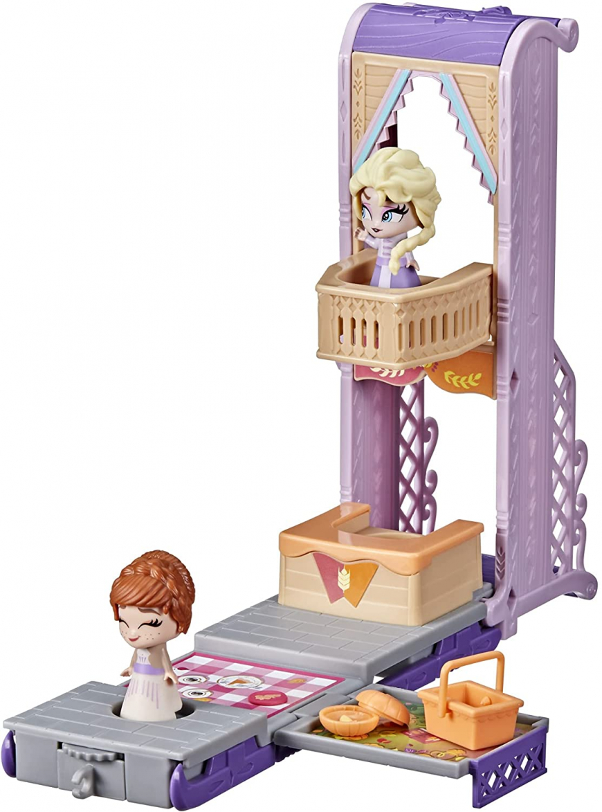 Disney Frozen 2 Twirlabouts Picnic Playset Sled-to-Castle with Elsa and Anna