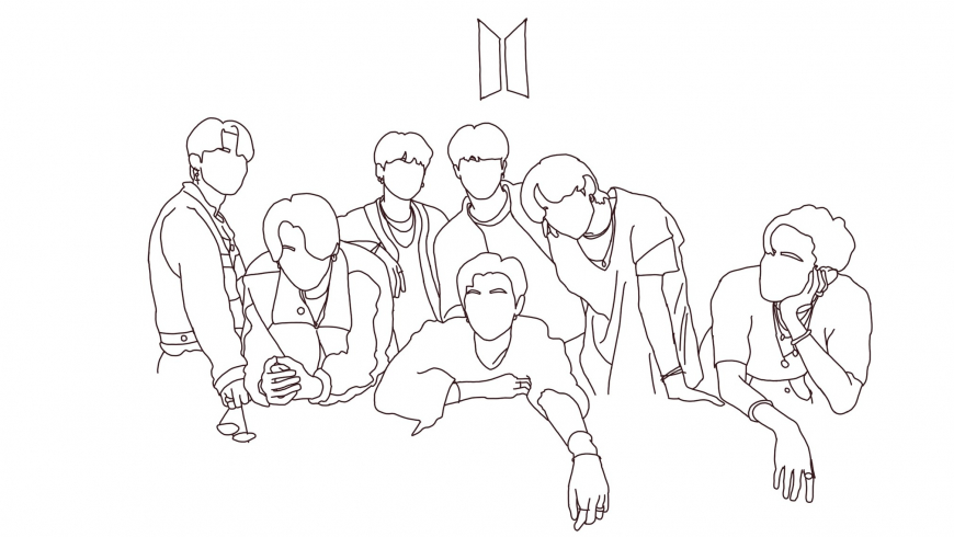 BTS coloring pages