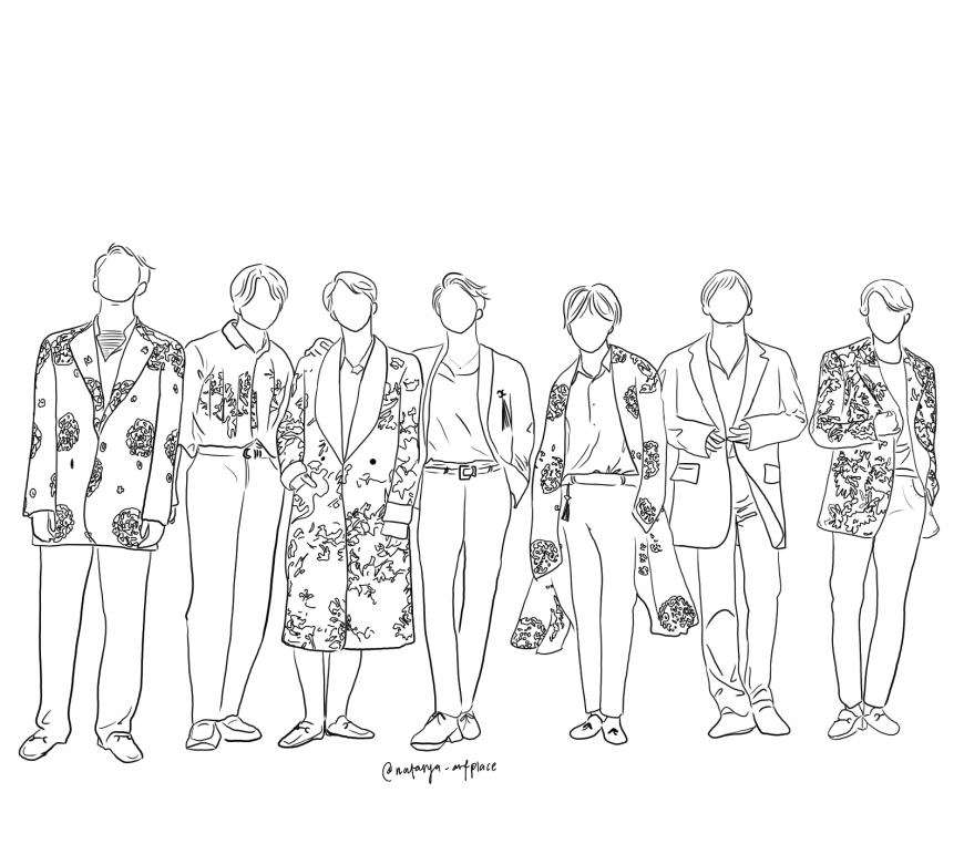 BTS coloring pages