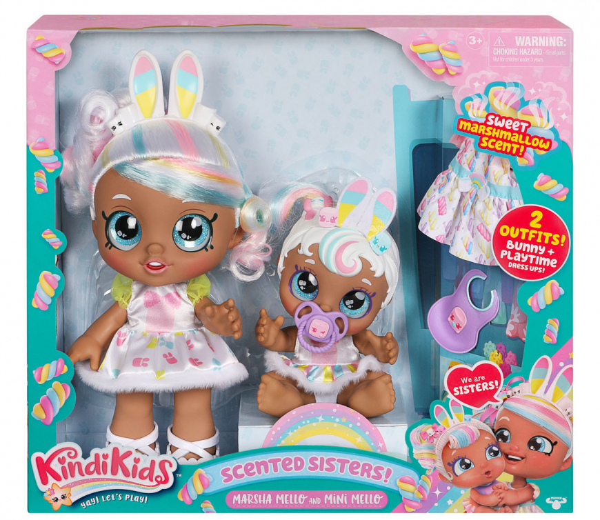 Kindi Kids: Scented Sisters - Marsha Mello & Mini Mello Dolls