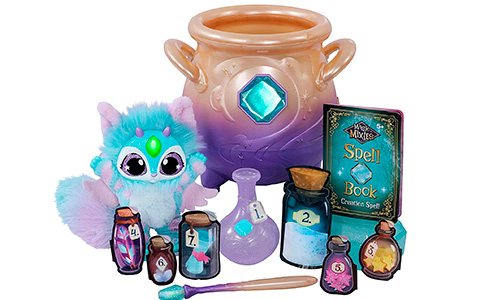 Magic Mixies Magical Misting Cauldron with Interactive 8 inch Blue Plush Toy and 50+ Sounds and Reactions