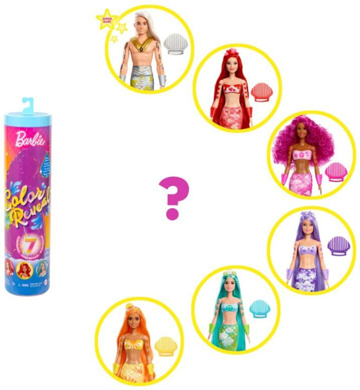 Barbie Color Reveal Mermaid series 2 dolls with first Barbie Color Reveal Merman Ken