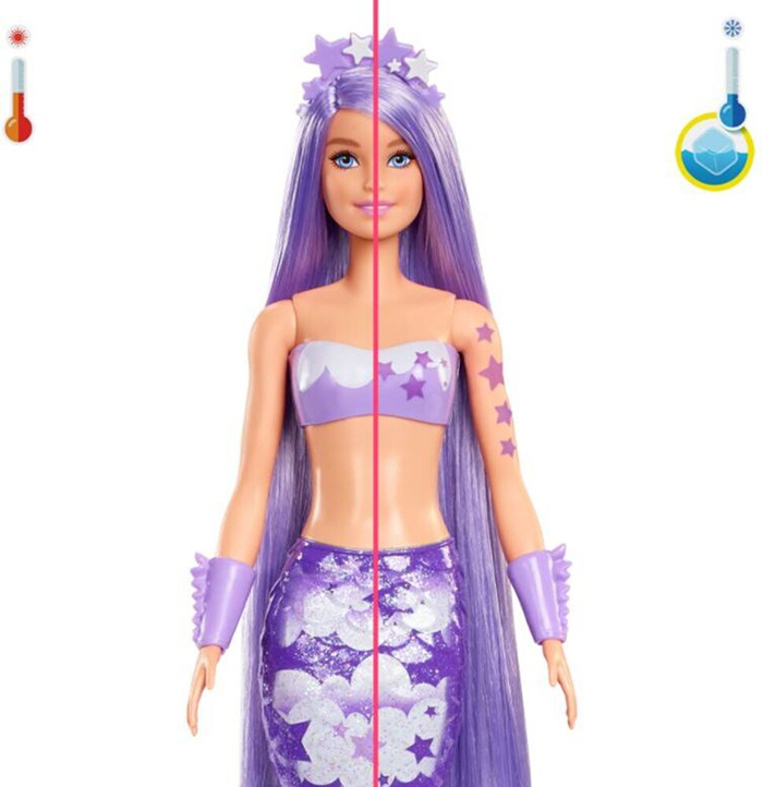 Barbie Color Reveal Mermaid series 2 dolls with first Barbie Color Reveal Merman Ken