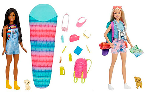 Barbie It Takes Two camping dolls with Backpack, Sleeping Bag and Accessories