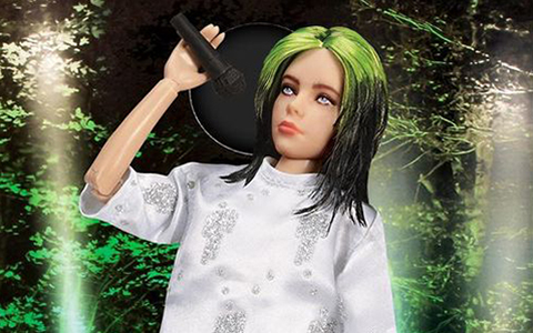 Billie Eilish Cupertino CA fashion doll from Playmates