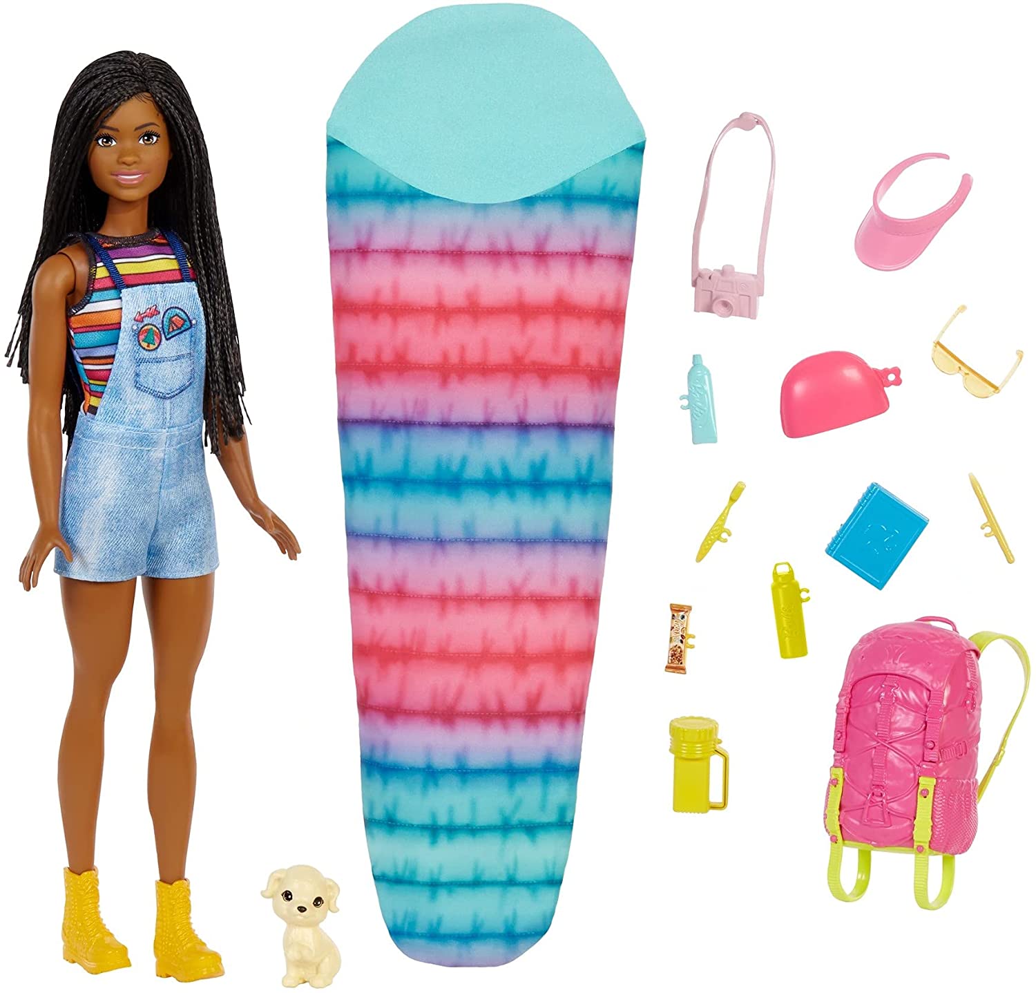 Barbie It Takes Two camping dolls with Backpack, Sleeping Bag and 