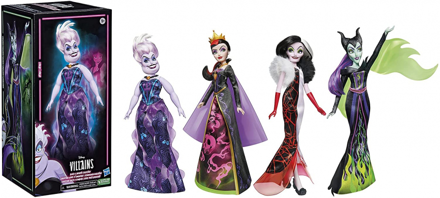 Disney Princess Black and Brights Collection Villains dolls pack