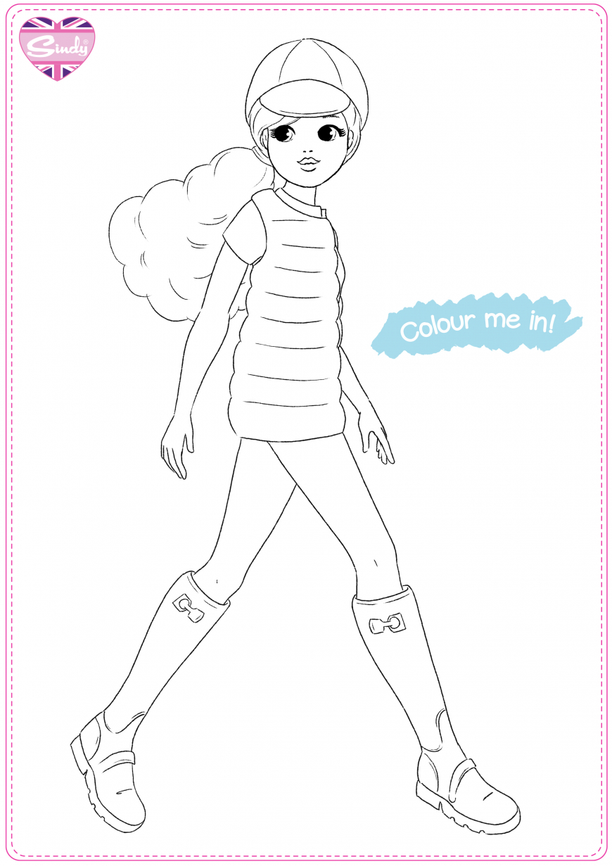 Riding Club Sindy coloring page