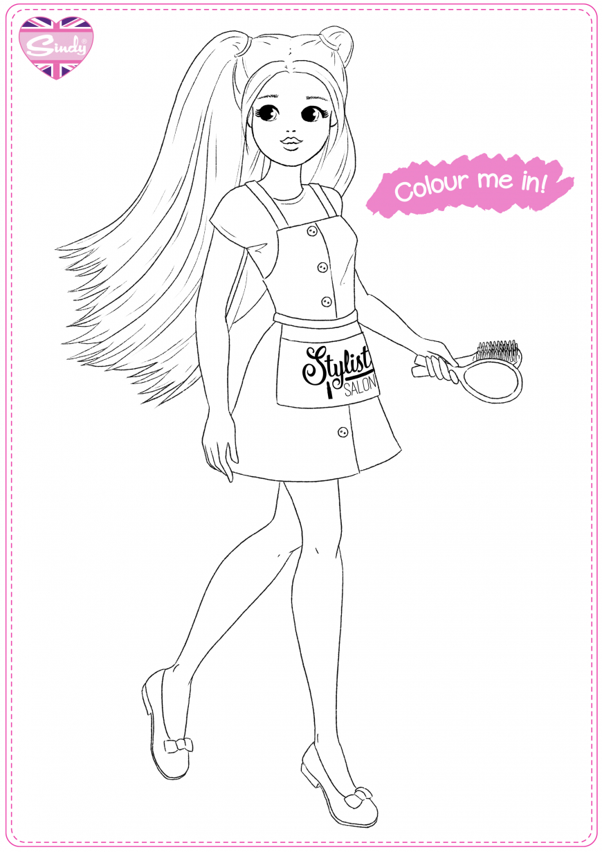 Salon Stylist Sindy coloring page