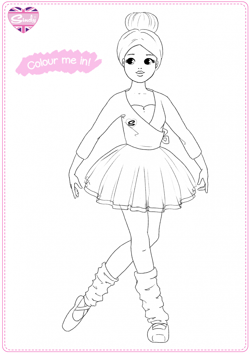 Ballet Studio Sindy coloring page