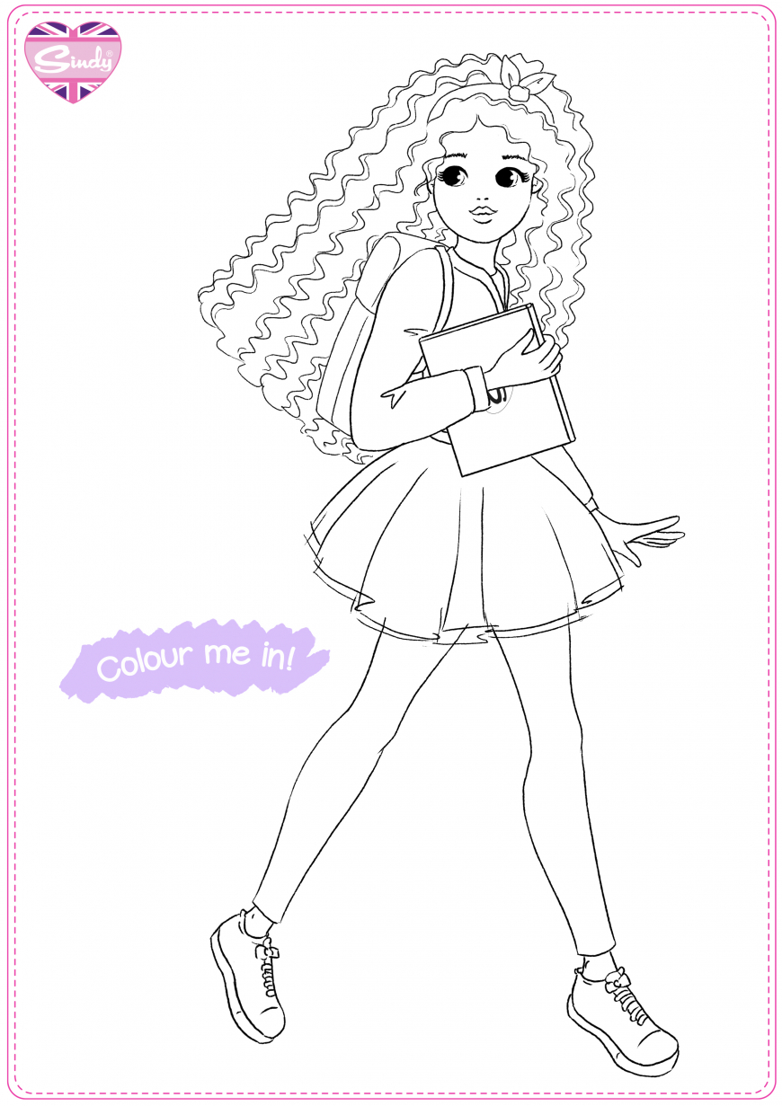Fashion Blogger Sindy coloring page
