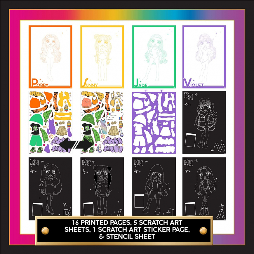 Rainbow High Scratch ‘n Style Fashion Sketchbook